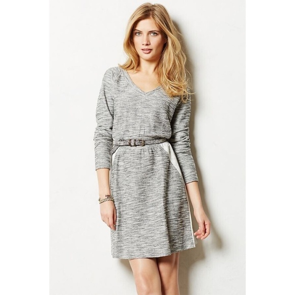 Anthropologie Dresses & Skirts - ANTHROPOLOGIE | SATURDAY/SUNDAY | Grey Sweater Knit Color-block Dress | Size S